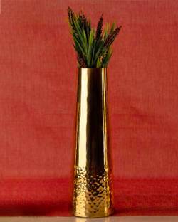 Interior Handicraft Brass Flower Vase Holder Hammered Bottom Design for Antique Vintage Decor Iron Vase