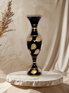 Procyon Procyon Big size black and golden texture Iron Vase