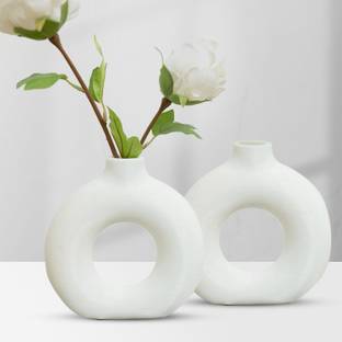 purezento Beautiful Ceramic Decorative Vases for Home Decor Center Table Flowers Pot Ceramic Vase