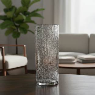 Decorzone 10 inch Cylindrical Glass pot gamla planter vase flower pots plant pots Plant Container Set