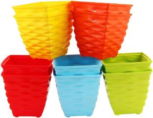 SNSHOPEE Beautiful Round Pot Decorative Vase Plastic Vase