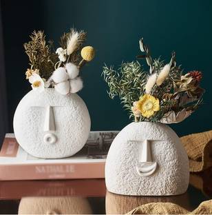 OriginalCeramics Exclusive Face Shape Circular Vase Ceramic Vase