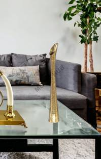 MOZO HUB Hand Crafted Sleek and Long Multi Color Brass Flower Vase 36 cm Brass Vase