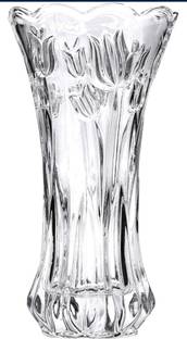 MDNSHO (pack of 1) Glass Round Vase For Flowers And Plants Living Room Home Décor Glass Vase