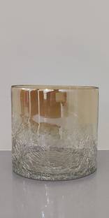 SNSHOPEE Beautiful Round Pot Decorative Vase Glass Vase
