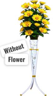 SPS Craft WHITE SINGLE POTS Iron Flower Basket