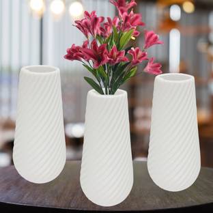 potarow Flower Vase for Home Decor I Plastic Flower Pot for Table I Decorative Plastic Vase