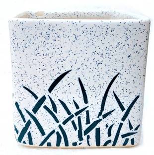 Luminescence Enterprises Luminescence Ceramic Square Shaped Planter Flower pot For Plant Ceramic Vase