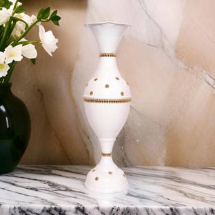 Procyon Iron Vase (24 inch, White) Iron Vase