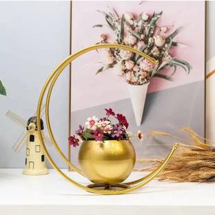 SMOCK STRECH Geometric Flower Vase Metal Wire Moon Vase Iron Vase