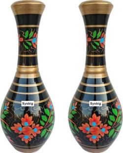 Tovick Table POT suitable for Table decor at Home & Office Pack of 2 Plastic Vase