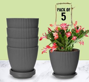SNSHOPEE 5 pcs Flower Pots Vase for Home Office living bedroom Decor, Table Tops Plastic Vase