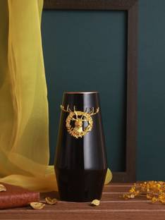 TIED RIBBONS Ceramic Golden Stag Flower Vase Pot for Home Décor - Table Decoration Items Ceramic Vase