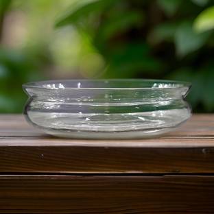 shobhana enterprises shobhana enterprises KOLAPURI/Decorative Plates/Glass Plates/Glass Bowl 8" Glass Vase (8 inch, White) Glass Vase