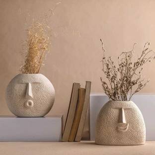 KTCeStore Exclusive The Male & Female Face Vase Ceramic Vase