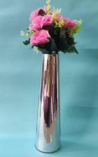 SNSHOPEE Beautiful Round Pot Decorative Vase Glass Vase