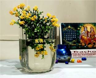 lhc Clear Glass Vase for Decor Flower Vases for Centerpieces Living Room Office Glass Vase