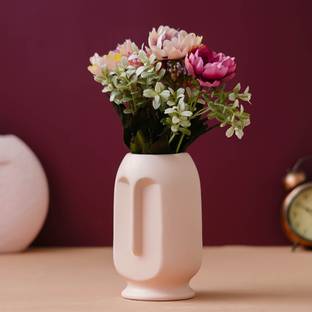 B S NATURAL Long Face Ceramic Vase Crazy Disign Home Office Living Room Decore A9 Ceramic Vase