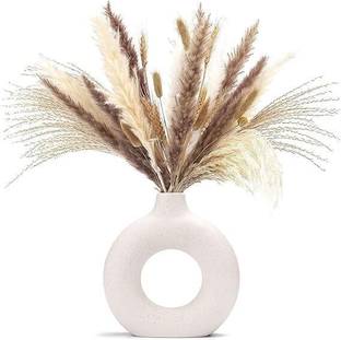 The Potter Donut Flower Vase Pampas Grass Vase, Vase Home Décor Ceramic Vase Ceramic Vase