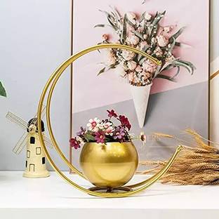 Appraise Home Impex Moon Shaped Vase Iron Vase