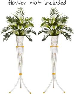 king shine RA TOUCH Home Decor Corner Centerpiece Gift Item and use full matel stand | Iron Vase