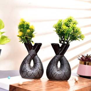 SOMUDEE Black Do shanki vase Ceramic Vase