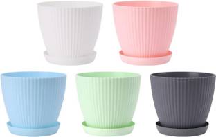 SNSHOPEE (Pack of 5) Decorative Flower Pots Vase for Home Office Decor Table Tops Plastic Vase