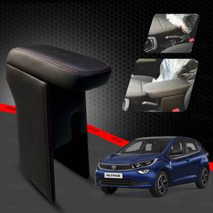 Frap Premium Armrest For Tata Altroz with Moulded Foam(Nappa,Double Red Stitching) Car Armrest