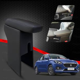 Frap Premium Armrest For Maruti New Swift Dzire with Moulded Foam(Nappa,Black Stitch) Car Armrest
