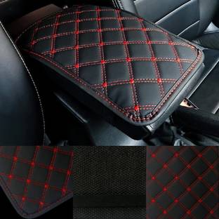 Edylinn Center Pad , Universal Fit For Car Waterproof Armrest Seat Pad (Black/Red) Car Armrest