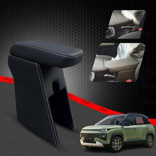 Frap Premium Armrest For Hyundai Exter with Moulded Foam(Nappa,White Stitching) Car Armrest