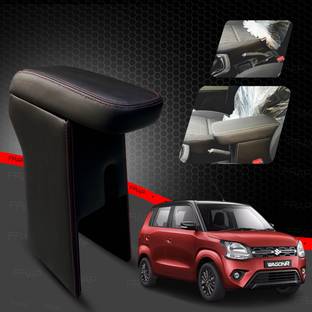 Frap Premium Armrest For Maruti New WagonR with Moulded Foam(Nappa,Red Stitching) Car Armrest
