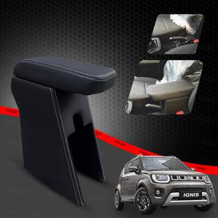 Frap Premium Armrest For Maruti Ignis with Moulded Foam(Nappa,White Stitching) Car Armrest