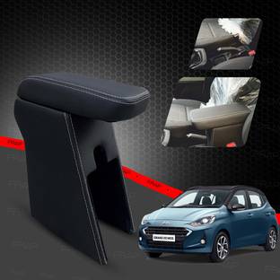 Frap Premium Armrest For Hyundai I10 Grand Nios with Moulded Foam(Nappa,White Stitch) Car Armrest