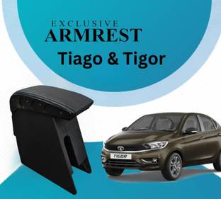 PABLA ENTERPRISES Wooden Car Center All Black Armrest Console For Tata Tiago & Tigor Car Armrest