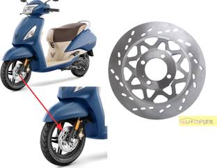 AUTOPLEX Front Wheel Brake Disc Plate Compatible For TVS Jupiter All Model (FRONT) Silver Motorbike Brake Disc