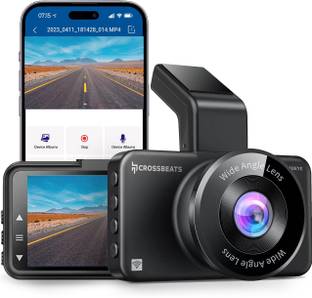 CrossBeats RoadEye DC01 FHD Dashcam|2 MP Camera|G-Sensor & ADAS|150 Wide Angle|WiFi & App In-car, Dashboard Camera System