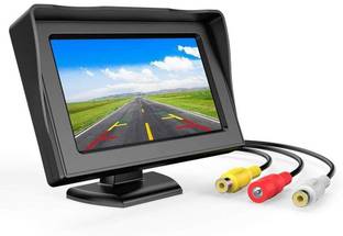 FABTEC 4.3 inch Dashboard Standing LCD TFT Monitor Display for Car Dashboard Reverse Assist Camera System