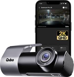 Qubo Smart Dashcam Pro 2K|QHD| NightPulse Vision| G-Sensor| WiFi |Supercapacitor| 1TB In-car Camera System