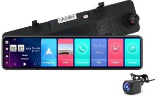 QAWACHH 1080P Touch Car Mirror Dash Cam Android 8.1 with WiFi GPS Bluetooth Music Reverse Assist Camera System