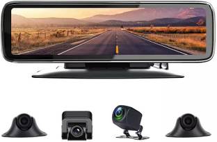 ROCKTECH 12" Full HD 4 Channel Mirror Dash Cam with Full Touch Screen Dashboard Camera Reverse Assist Camera System