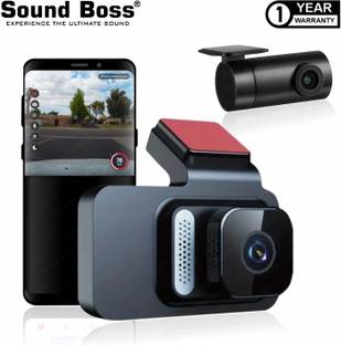 Sound Boss 2.5K DashMate 1000 Dual vision|3.0 LCD Display|WiFi|G-Sensor|Emergency Record| Reverse Assist Camera System