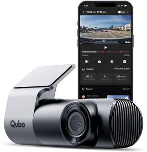 Qubo Smart Dashcam Pro 2K|QHD|G-Sensor|WiFi|Emergency Recording|Upto 1TB Card In-car Camera System