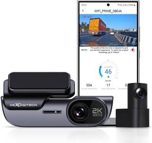 NEXDIGITRON PRIME 2K+ Dual Dash Camera, IMX335 Sensor, in-built GPS, Upto 256GB Support In-car Camera System
