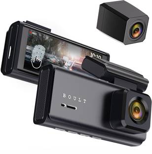Boult Cruisecam X3 Front & Rear Cam, 3.7" Touch LCD, GPS Tracker, Collision Detection Reverse Assist Camera System