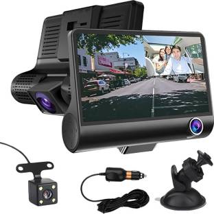 CARZEX 4 Inch IPS Screen 3 Camera, Car DVR HD 1080P Loop Recording Car Dashcam 32GB Dashboard Camera System