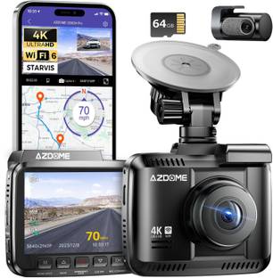 Azdome GS63H 4K Dash Cam Front and Rear|Night Vision|Built-in GPS Logger| Reverse Assist Camera System