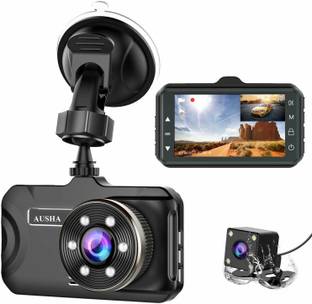 Qiwa Dash cam for Car with Front and Rear Full HD 1080p Reverse Assist Camera System