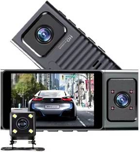OneXsale 3-Inch Car Dashcam 3 Camera System with Night Vision, G-Sensor Loop Recording Reverse Assist Camera System