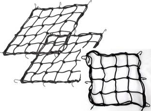 BLP 15"x15" Cargo Net, Heavy Duty Bungee Net Stretches to 30"x30" 3 Pack of 3 Vehicle Cargo Net